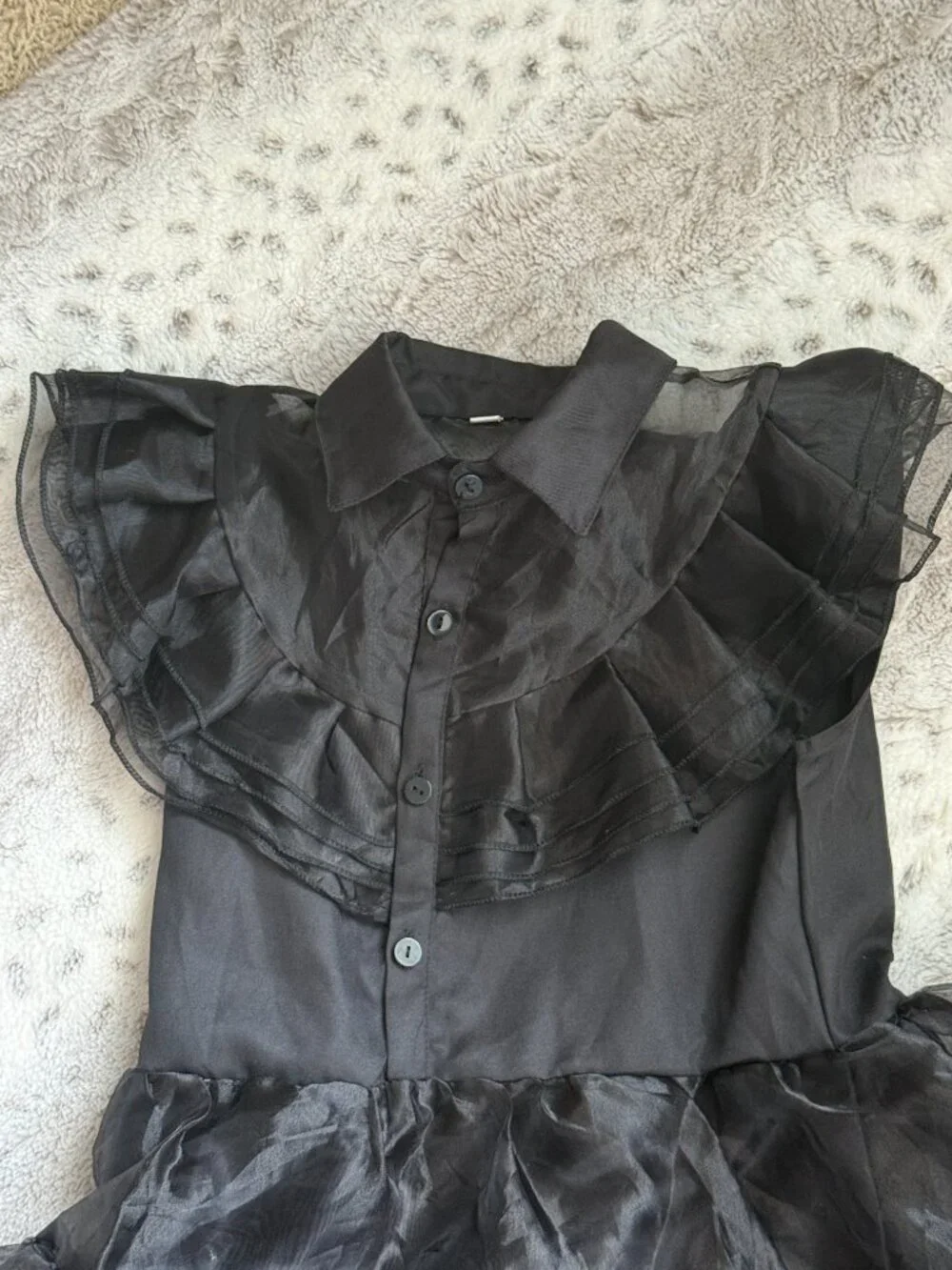 Wednesday Addams black dress girls size 10 Halloween costume whimsigoth grunge